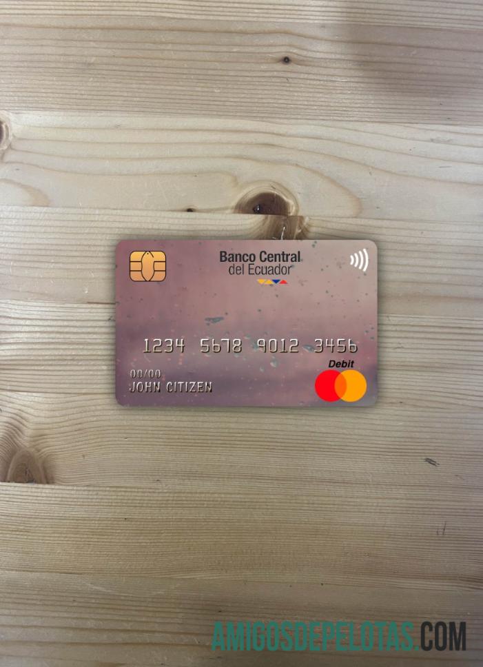 Cartão Master do Banco Central do Equador Photolook Front modelo